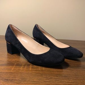 Genuine Leather Block Heels - Size 8.5